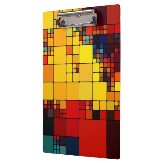 Kunst abstract levendig geometrisch patroon van de klembord (Links)