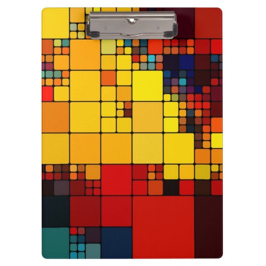 Kunst abstract levendig geometrisch patroon van de klembord (Voorkant)