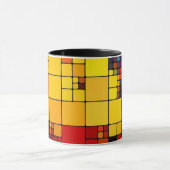 Kunst abstract levendig geometrisch patroon van de mok (Midden)