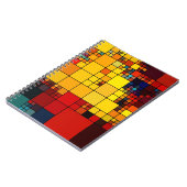 Kunst abstract levendig geometrisch patroon van de notitieboek (Linkerzijde)
