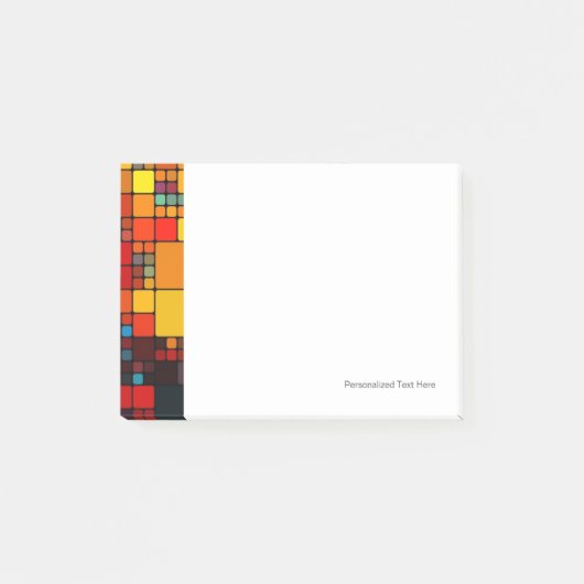 Kunst abstract levendig geometrisch patroon van de post-it® notes (Voorkant)