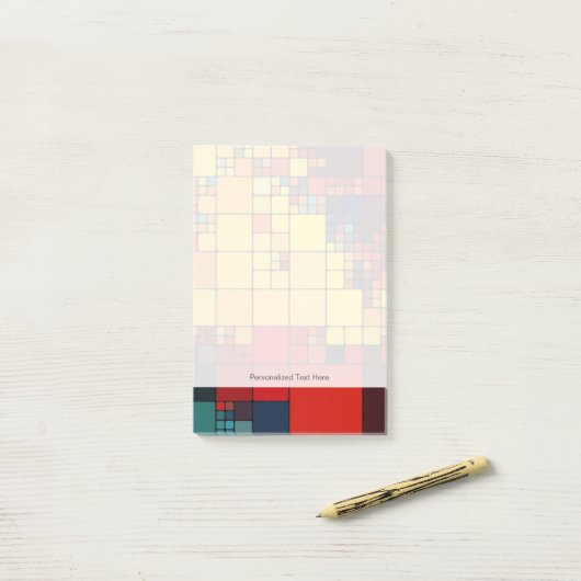 Kunst abstract levendig geometrisch patroon van de post-it® notes (Op bureau)