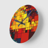 Kunst abstract levendig geometrisch patroon van de ronde klok (Hoek)