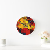 Kunst abstract levendig geometrisch patroon van de ronde klok (Huis)