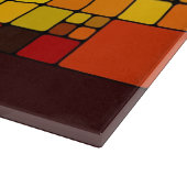 Kunst abstract levendig geometrisch patroon van de snijplank (Hoek)