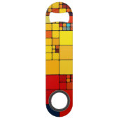 Kunst abstract levendig geometrisch patroon van de speed flessenopener (Voorkant)