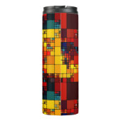 Kunst abstract levendig geometrisch patroon van de thermosbeker (Achterkant)