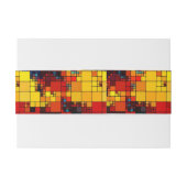 Kunst abstract levendig geometrisch patroon van de uitnodigingen wikkel (Achterkant Voorbeeld)