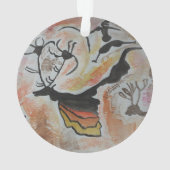 Kunst Abstracte acrylaantasting van bomen Ornament (achterkant)