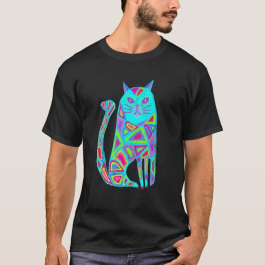 Kunst Abstracte kat T-shirt (Voorkant)