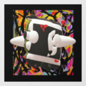 Kunst abstracte kleuren met diepe kleuren raamsticker (Vel)