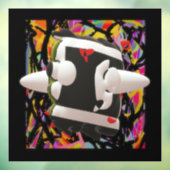 Kunst abstracte kleuren met diepe kleuren raamsticker (Vel 3)