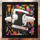 Kunst abstracte kleuren met diepe kleuren raamsticker (Vel 2)