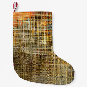 Kunst abstracte kleurrijke geometrische snijpuntac kleine kerstsok