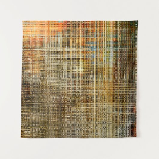 Kunst abstracte kleurrijke geometrische snijpuntac wandkleed (Voorkant)