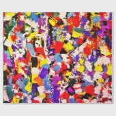 Kunst Abstracte Pallet Kleur Cadeaupapier (Vlak)