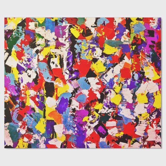 Kunst Abstracte Pallet Kleur Cadeaupapier (Vlak)