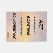 KUNST ADEMT IETS UIT FLEECE DEKEN (Voorkant (Horizontaal))