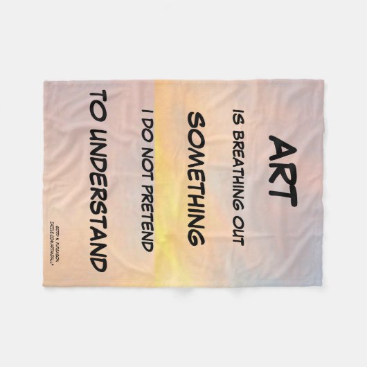 KUNST ADEMT IETS UIT FLEECE DEKEN (Voorkant (Horizontaal))