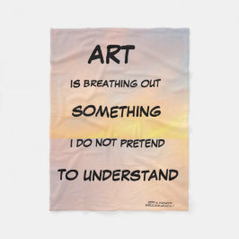 KUNST ADEMT IETS UIT FLEECE DEKEN