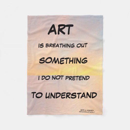 KUNST ADEMT IETS UIT FLEECE DEKEN (Voorkant)