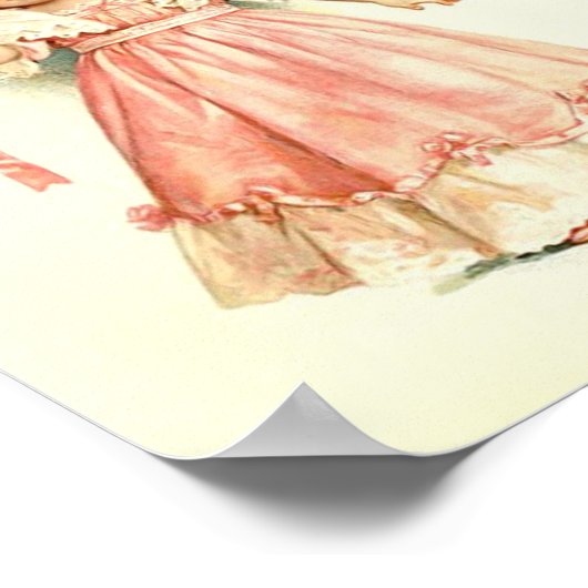 Kunst Afdrukken van Maud Humphrey A Bouquet van Ro Poster (Hoek)