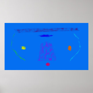 Kunst Allerlei  Hemelblauw Minimalistische Abstrac Poster