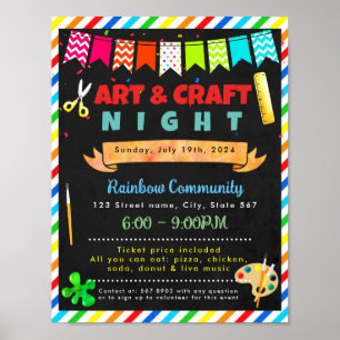 Kunst ambacht school klas flyer poster