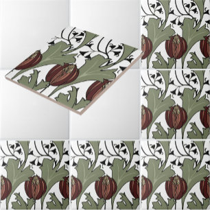 Kunst & Ambacht Stijl Petworth Bloempatroon Tegeltje