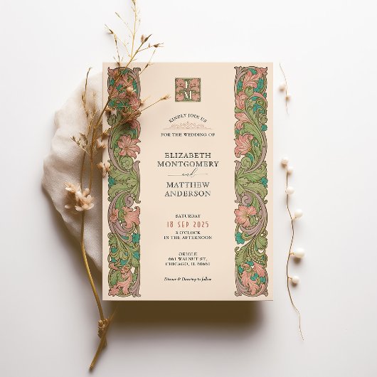  kunst & ambachten bruiloft kaart