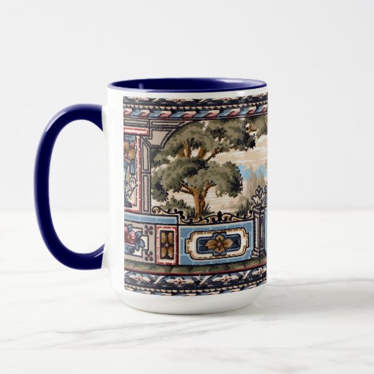 Kunst & Ambachten Stijl Balkon Landschap Vista Fri Mok (Links)