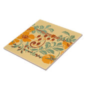  Kunst & Ambachten Stijl Bloemen & Fruit Frieze Tegeltje (Zijkant)