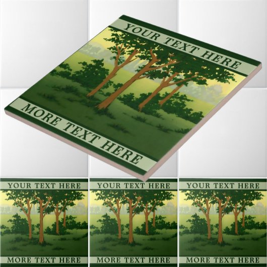  Kunst & Ambachten Stijl Bos Frieze Sjabloon Tegeltje