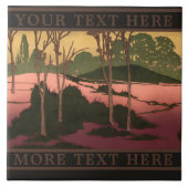  Kunst & Ambachten Stijl Landschapsfries Tegeltje (Voorkant)