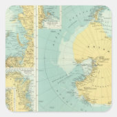 Kunst, Antarctica Vierkante Sticker (Voorkant)