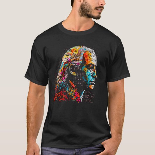 Kunst Antonio Vivaldi muziek componist T-shirt (Voorkant)