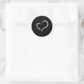 Kunst Autisme Awareness Puzzle Simple Idee Aut Ronde Sticker (Tas)