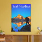 Kunst - Banner Peak - John Muir Trail Text Canvas Afdruk (Insitu (Woonkamer))