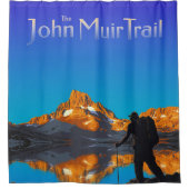 Kunst - Banner Peak - John Muir Trail Text Douchegordijn (Voorkant)