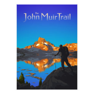 Kunst - Banner Peak - John Muir Trail Text Foto Afdruk