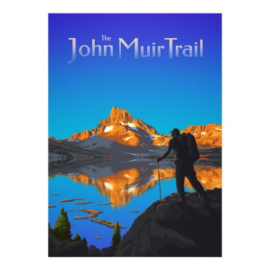 Kunst - Banner Peak - John Muir Trail Text Foto Afdruk (Voorkant)