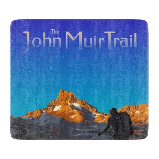 Kunst - Banner Peak - John Muir Trail Text Snijplank (Voorkant)