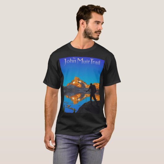 Kunst - Banner Peak - John Muir Trail Text T-shirt (Voorkant volledig)