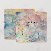 Kunst begroeting cadeaubon abstract schilderij (Voorkant / Achterkant)