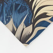 Kunst  blauw zonnebloempatroon fleece deken (Hoek)