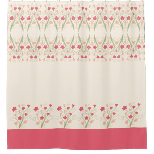 Kunst Bloemen Accented Bath Decor Douchegordijn (Voorkant)