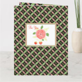 Kunst Bloemen met Patroon Detailing Kaart (Achterkant)