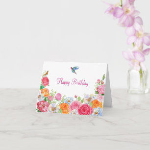 Kunst Bloemen Rozen verjaardag Kaart