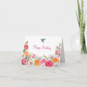 Kunst Bloemen Rozen verjaardag Kaart (Voorkant)