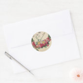 kunst bloemenkrans ronde sticker (Envelop)